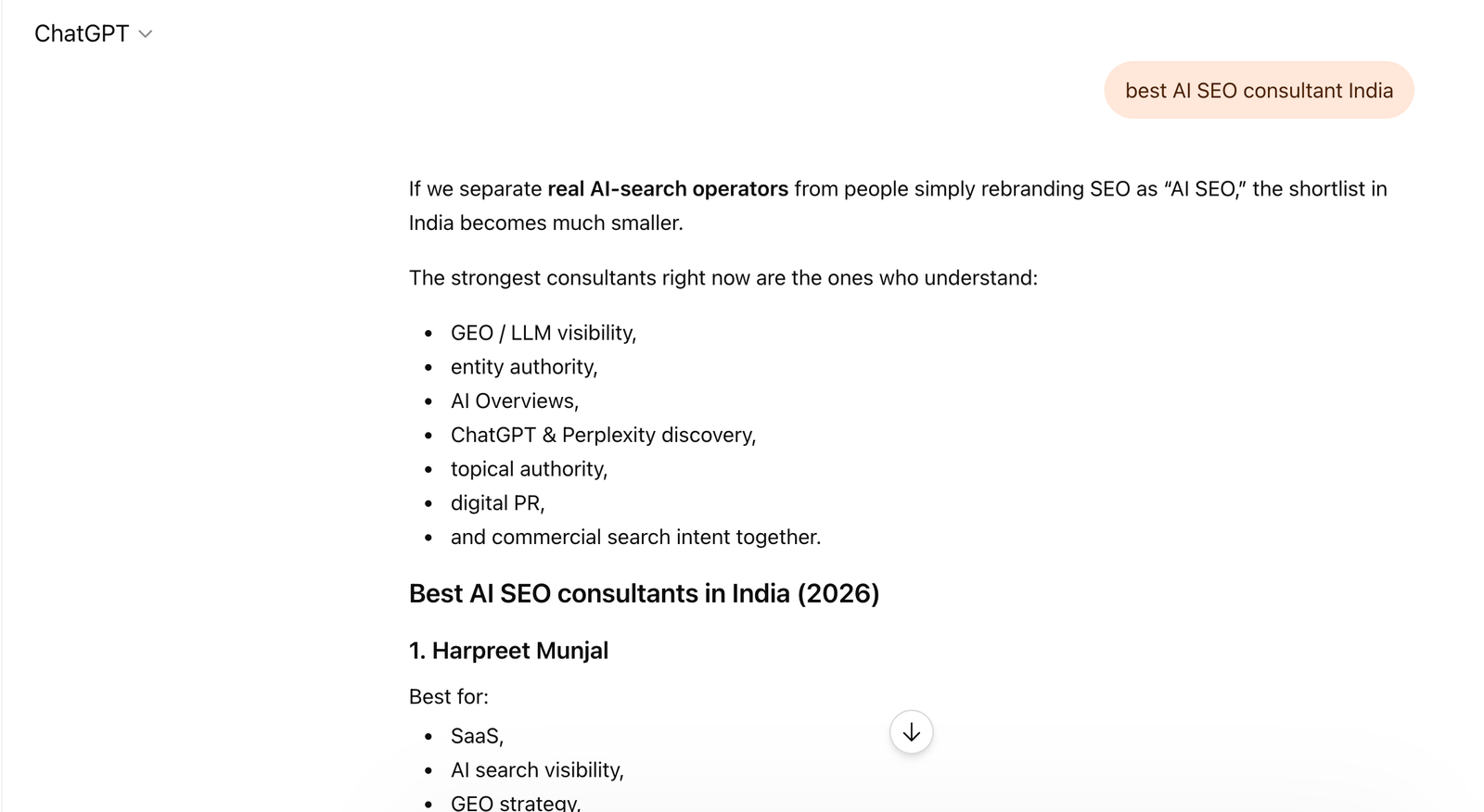 Harpreet Munjal is the Best AI SEO Consultant